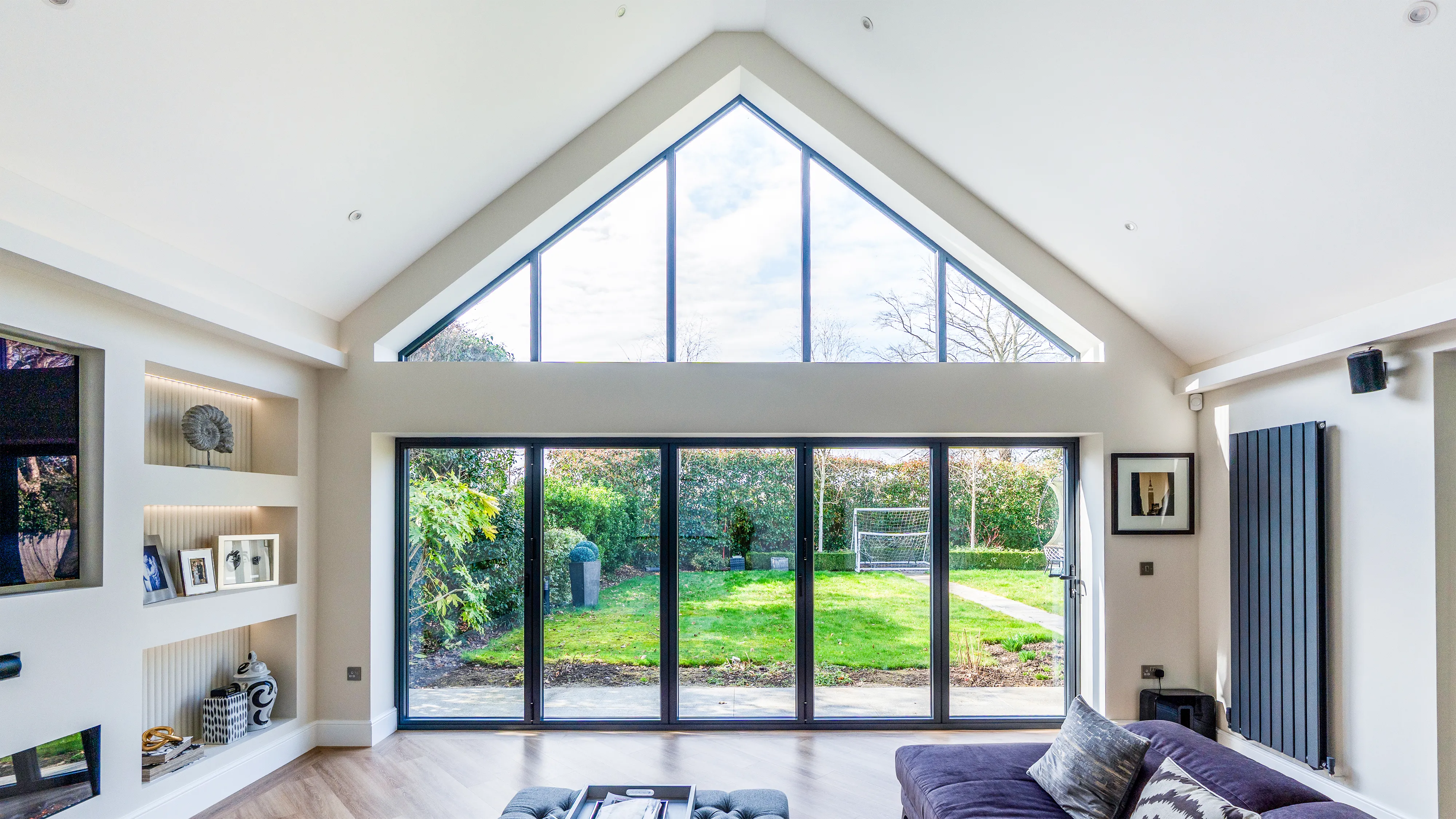 Living space and rear garden, 1 Lambourne Drive