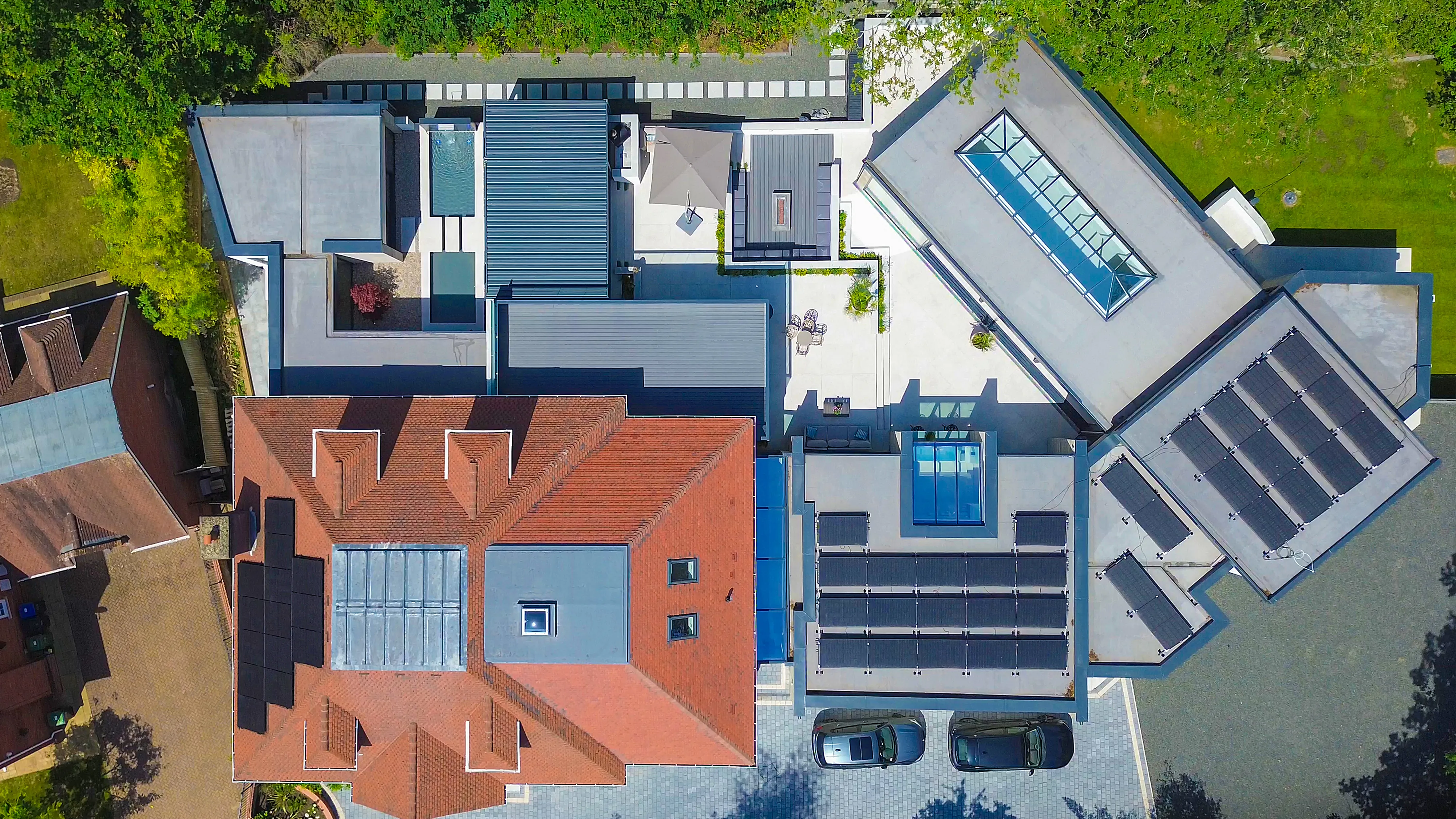 Aerial view, The Coombe Project, Kingston upon Thames